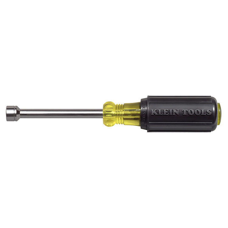 KLEIN 630-9MM 9 MM CUSHION-GRIP NUT DRIVER, 3" HOLLOW SHAFT