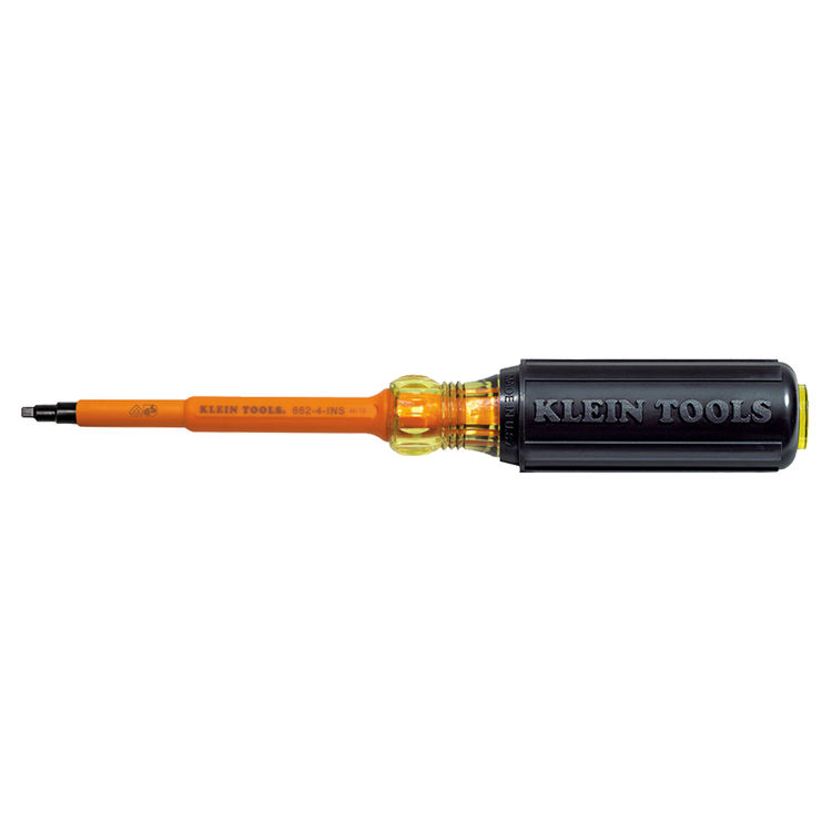 KLEIN 662-4-INS #2 INSULATED SCREWDRIVER 4" SHANK