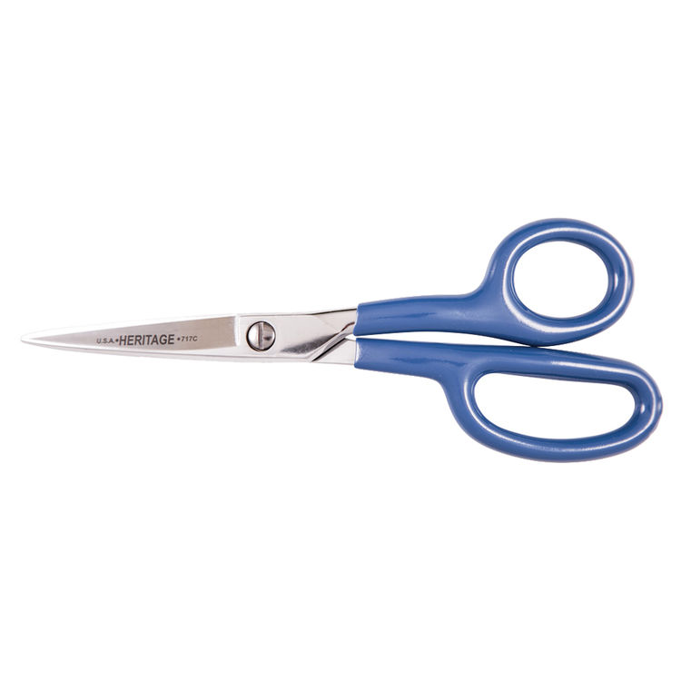 KLEIN 717C CARPET NAPPING SHEAR, CURVED, COATED HANDLE, 7-7/8"