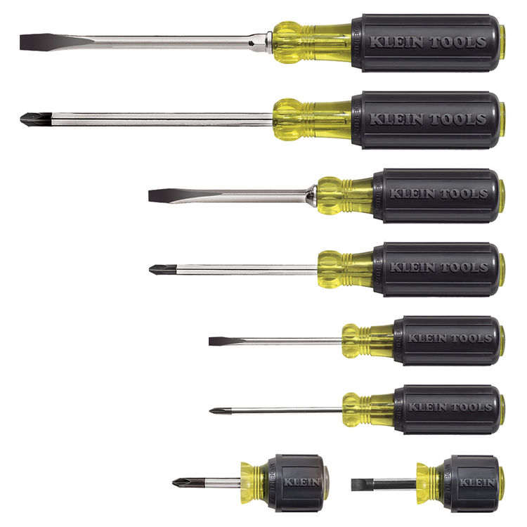 KLEIN 85078 8 PIECE CUSHION-GRIP SCREWDRIVER SET