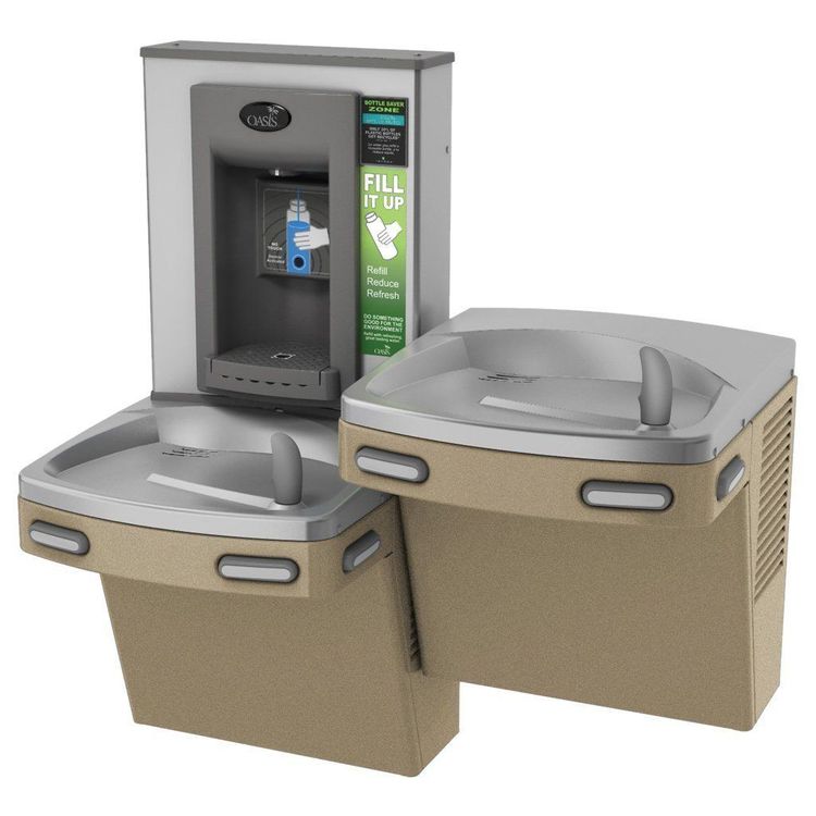 Oasis PG8EBFSL Bi-Level Versacooler II w/ Hands-Free Bottle Filler, 8 GPH, Filtered, Sandstone