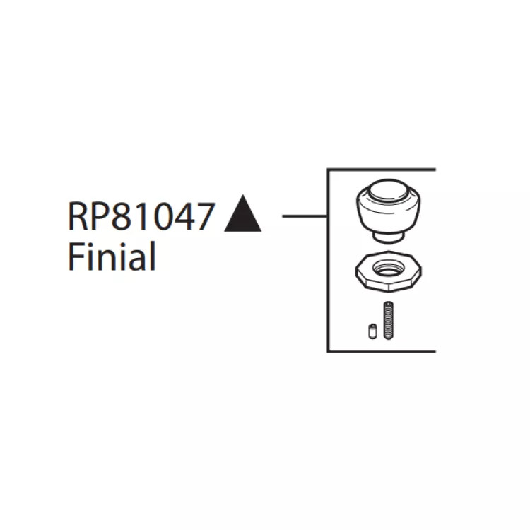 Brizo RP81047GL Rook Finial for T70161 - Luxe Gold