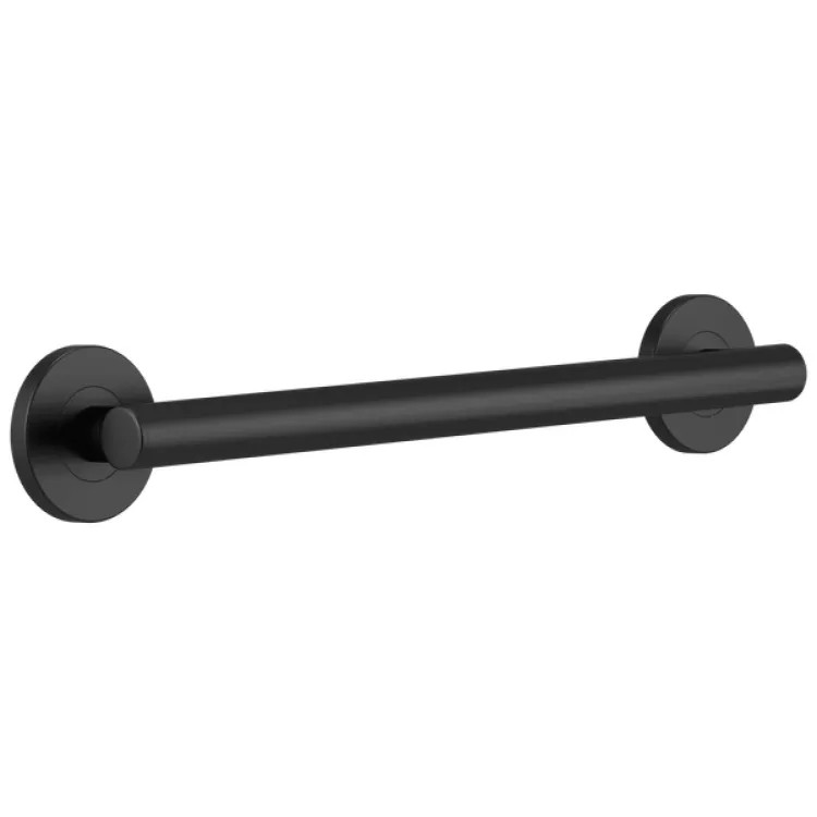 Delta 18" Contemporary Round Grab Bar, ADA-Compliant, Concealed Mounting, Matte Black - 41818-BL