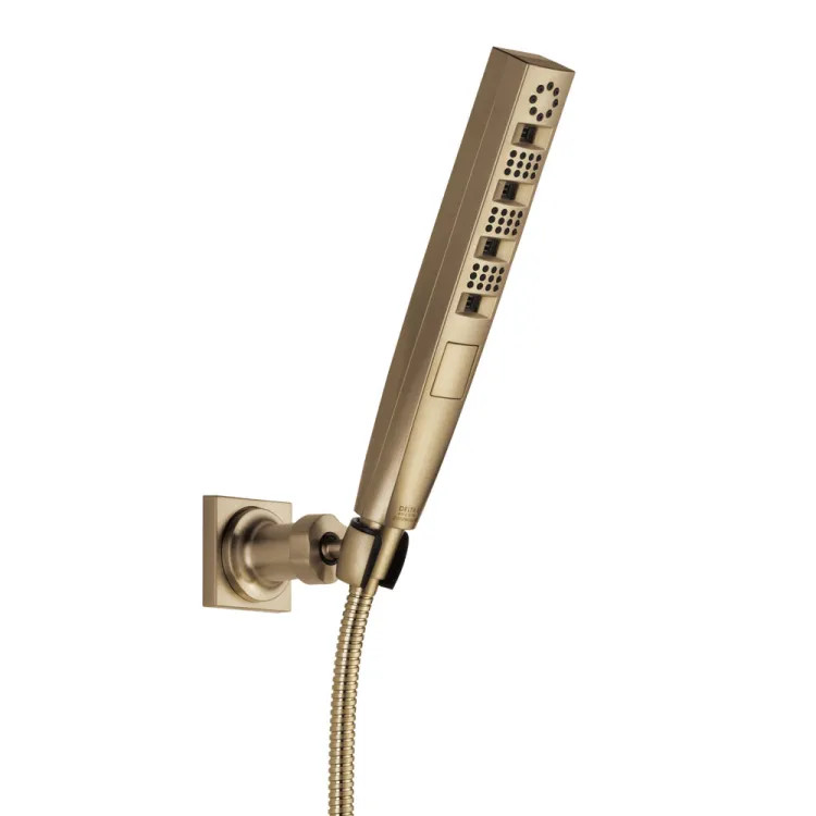 Delta Universal Showering H2OKinetic Four-Setting Wall Mount Hand Shower, 1.75 GPM, Champagne Bronze - 55140-CZ