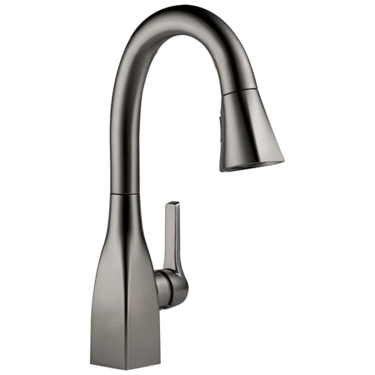 Delta Mateo Pull-Down Bar/Prep Faucet, Single Handle, Touch-Clean, Diamond Seal, ADA, 1.8 GPM - Black Stainless - 9983-KS-DST