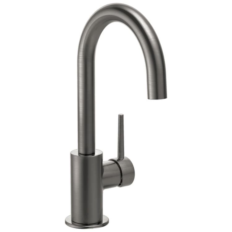 Delta Trinsic One-Handle Single Hole Deck Mount Black Stainless Bar/Prep Sink Faucet with Ceramic Disc Cartridge, 1.5 GPM, Lever Handle, ADA - 1959LF-KS