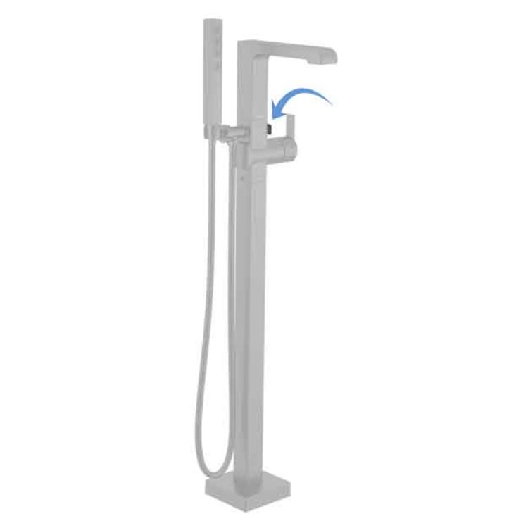 DELTA RP78717BL TESLA FINIAL - TUB FILLER MATTE BLACK