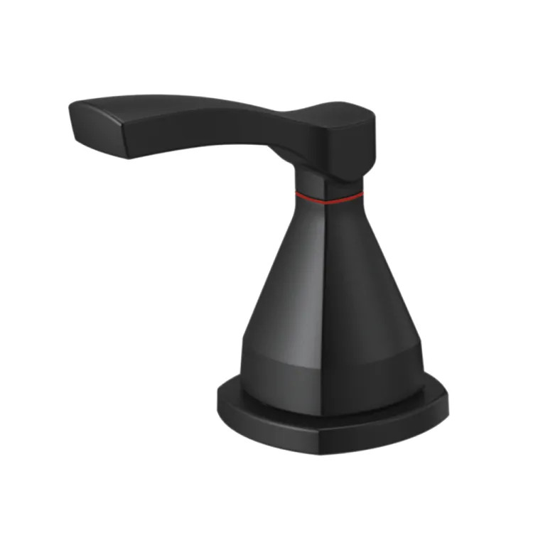 Delta Stryke 4-3/8in Matte Black Single Lever Handle Assembly for Roman Tub Faucet, Left Handle, ADA - RP100392BL