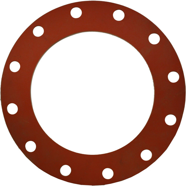 10 x 1/8" Full Face Red Rubber Gasket
