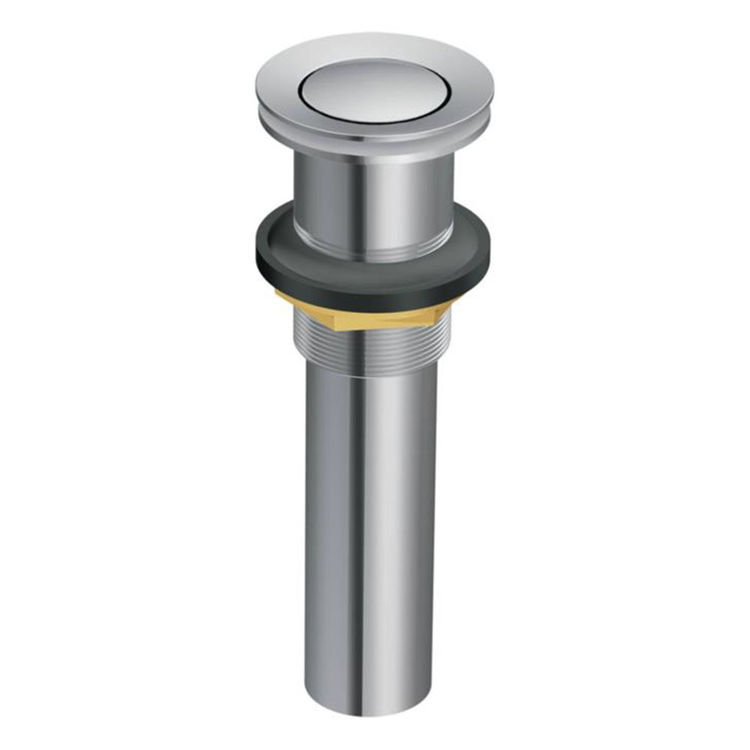 Moen Push-Button with Overflow Pop-Up Waste Drain Kit, Brushed Gold - 131553BG 