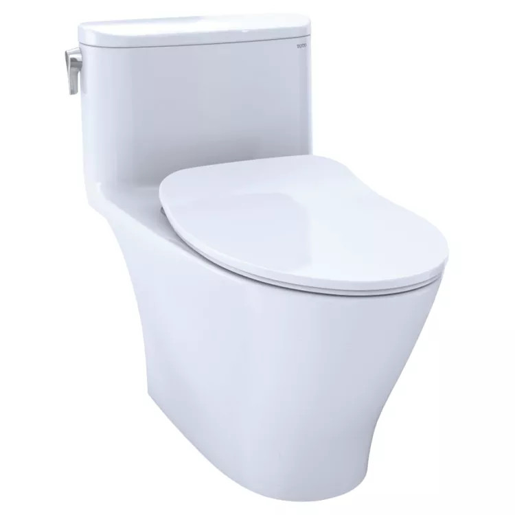 TOTO Nexus 1G One-Piece Toilet with SoftClose Seat, Elongated, Universal Height, WASHLET+ Ready, 1.0 GPF, Cotton White - MS642234CUFG#01