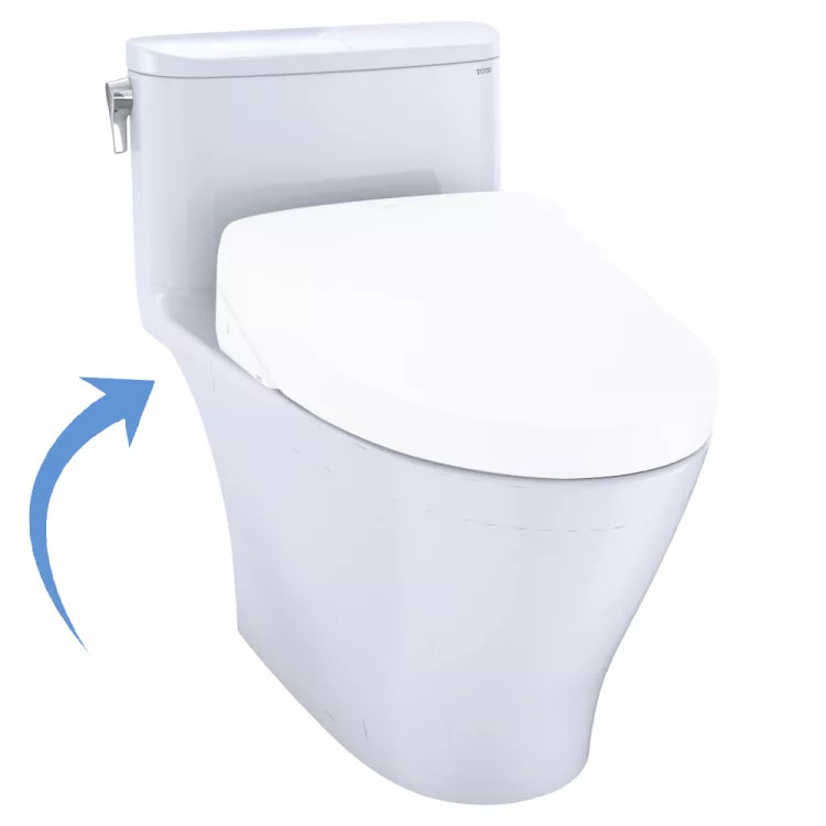 TOTO Nexus 1G One-Piece Elongated 1.0 GPF WASHLET+ and Auto Flush Ready Universal Height Toilet, Cotton White - CST642CUFGAT40#01