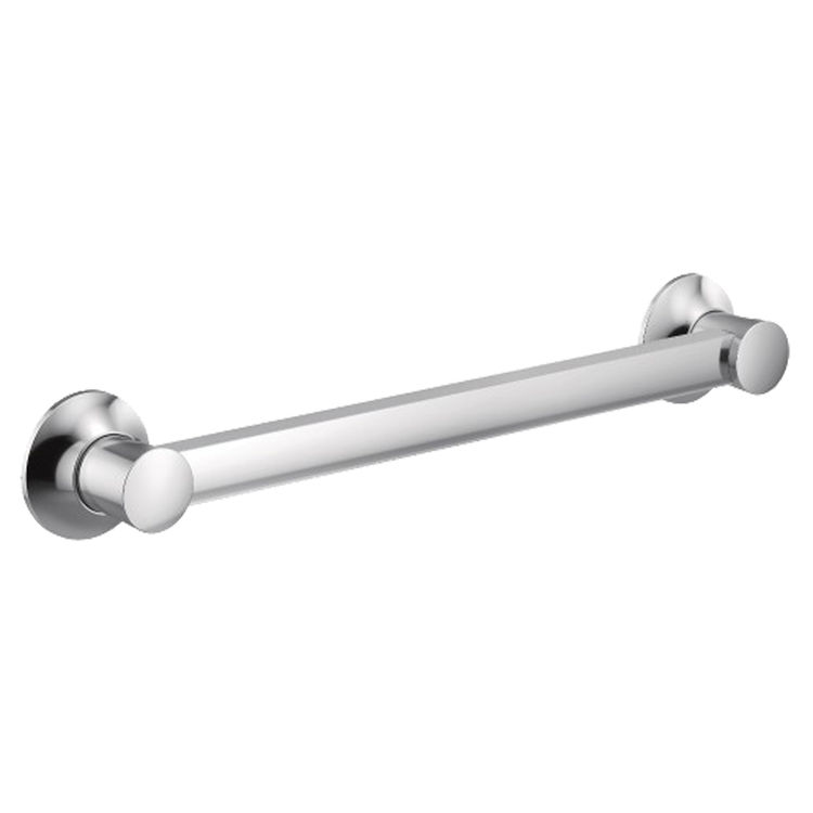 Moen Flara 12" Round Grab Bar, ADA-Compliant, SecureMount, Chrome - YG0312CH 