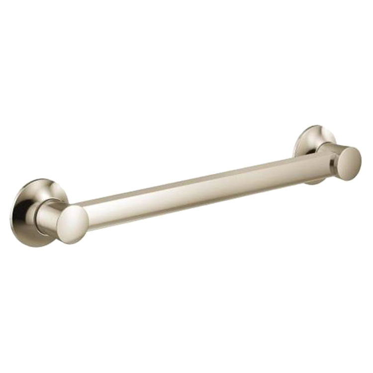 Moen Flara 24" Round Grab Bar, ADA-Compliant, SecureMount, Polished Nickel - YG0324NL 