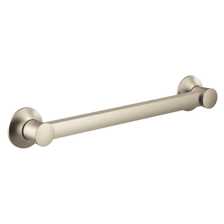 Moen Flara 36" Round Grab Bar, ADA-Compliant, SecureMount, Brushed Nickel - YG0336BN 