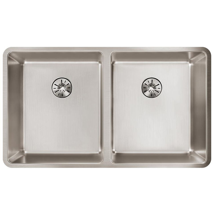 Elkay ELUHH3118TPD Lustertone Iconix Double Bowl Undermount Sink with Perfect Drain - Luminous Satin