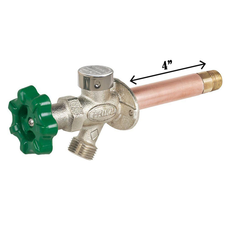 Prier 4" Frostfree Hose Bibb 1/4 Turn 1/2" MIP X 1/2" Sweat - P-164D04