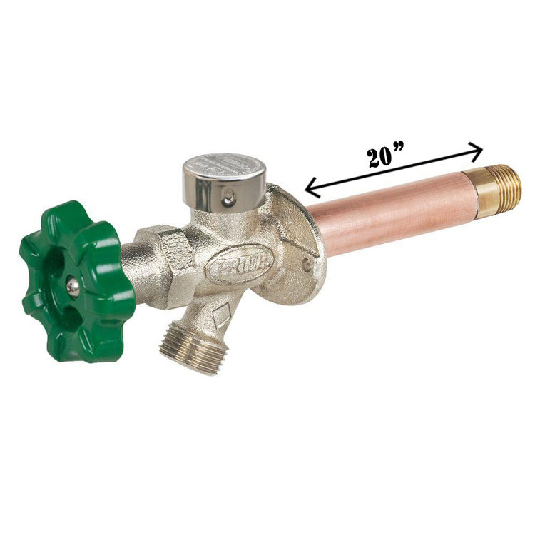 Prier 20-Inch Freezeless Wall Hydrant With Soft Grip Handle, 1/4-Inch Turn x 1/2-Inch PEX - P-164X20