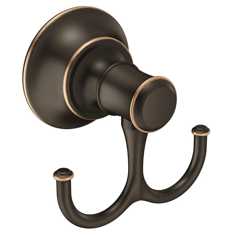 Moen DN7903BRB Ashville Double Robe Hook - Mediterranean Bronze
