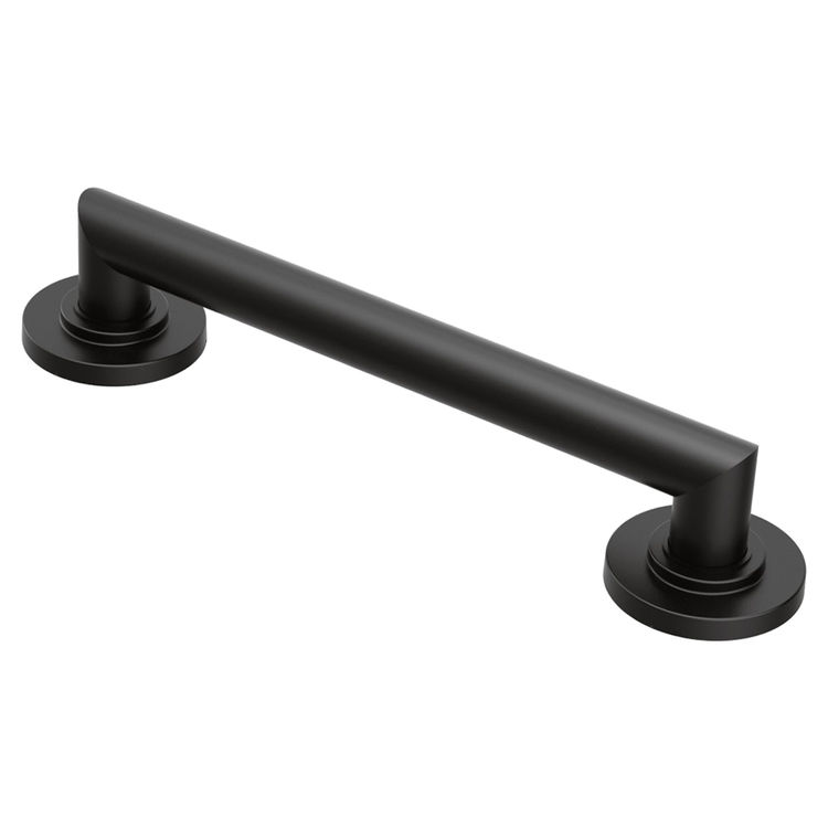 Moen YG0812BL Arris 12" Designer Grab Bar, Matte Black 