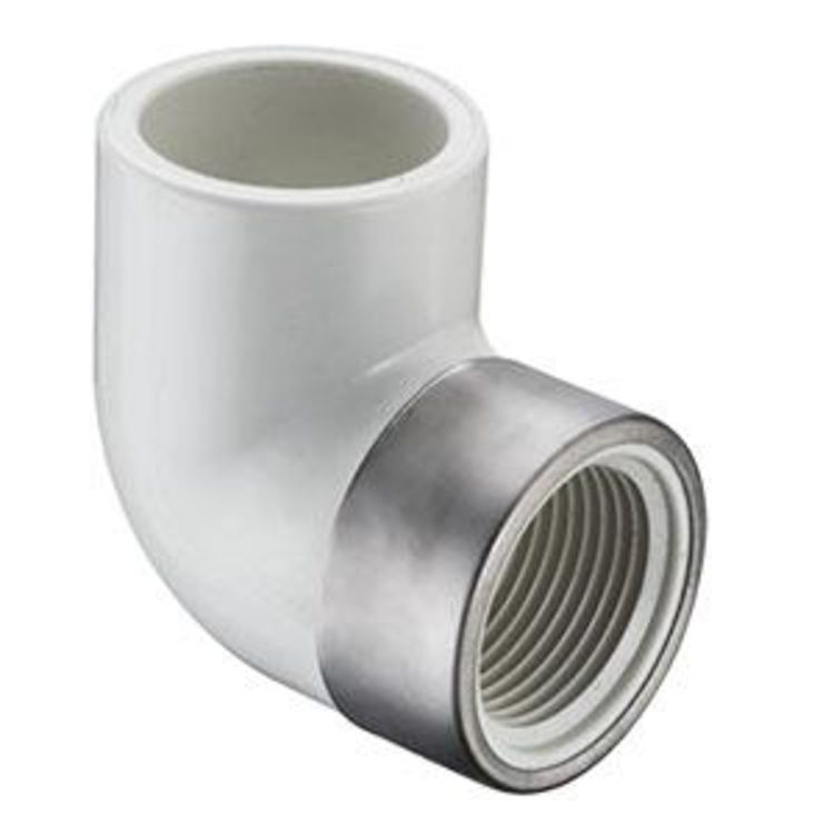 PVCLS134ST 1"x3/4" SCH 40 PVC 90 DEG ELBOW SLIP x THREAD REINFORCED