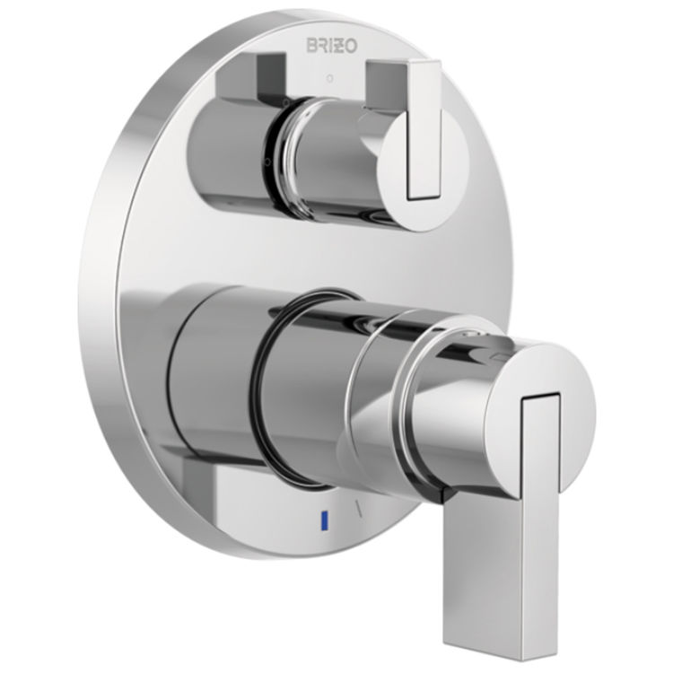 Brizo Litze Pressure Balance Valve Trim w/ 3-Function Diverter Trim, Less Handles, Polished Chrome - T75P535-PCLHP