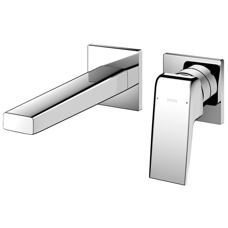 TOTO GB Wall-Mount Single-Handle Bathroom Sink Faucet with COMFORT GLIDE Technology, Lever Handle, Two-Hole, 1.2 GPM, Polished Chrome - TLG10307U#CP