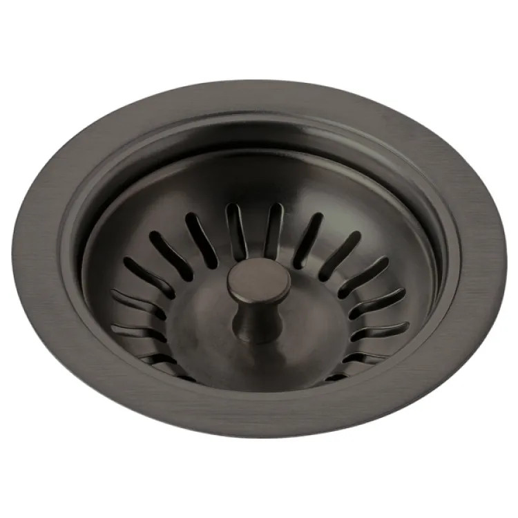 Brizo Rook  4-1/2” Sink Flange and Strainer with Polypropylene Drain Housing, Brilliance Luxe Steel - 69050-SL