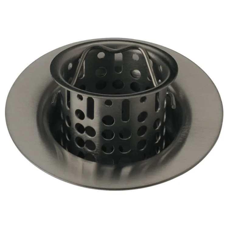 Brizo Rook Prep Flange and Strainer with Drop-In Basket with Lift Handle Brilliance Luxe Steel - 69051-SL