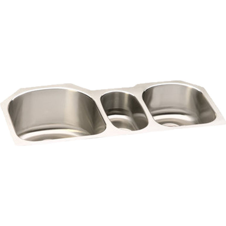 Elkay ELUH3920DBG Lustertone Classic 39-1/2" x 20" x 10" Triple Bowl Undermount Sink Kit, Stainless