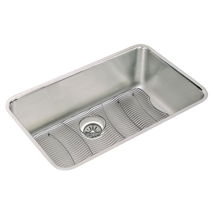 Elkay ELUH281610DBG Lustertone Classic 30-1/2" x 18-1/2" x 10" Undermount Sink Kit, Stainless