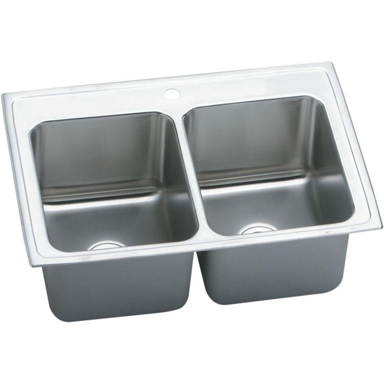 Elkay DLRQ3322121 Gourmet Stainless Steel Double Bowl Sink