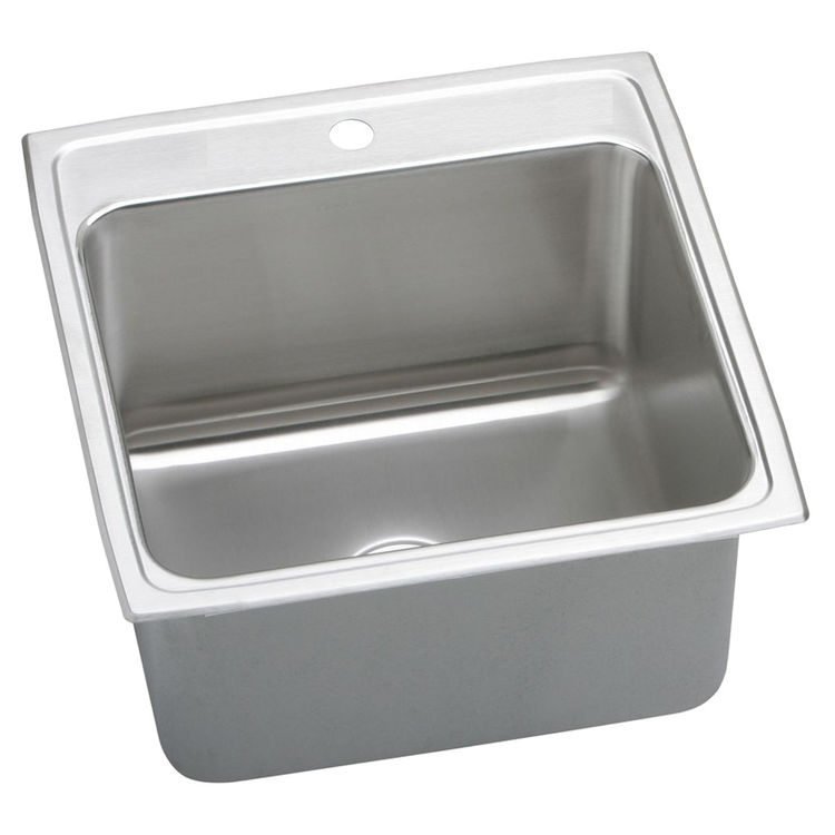 Elkay DLR2222101 Lustertone Classic 22" x 22" x 10-1/8" Single Bowl Drop-In Sink, 1 Hole, 18-Gauge Stainless