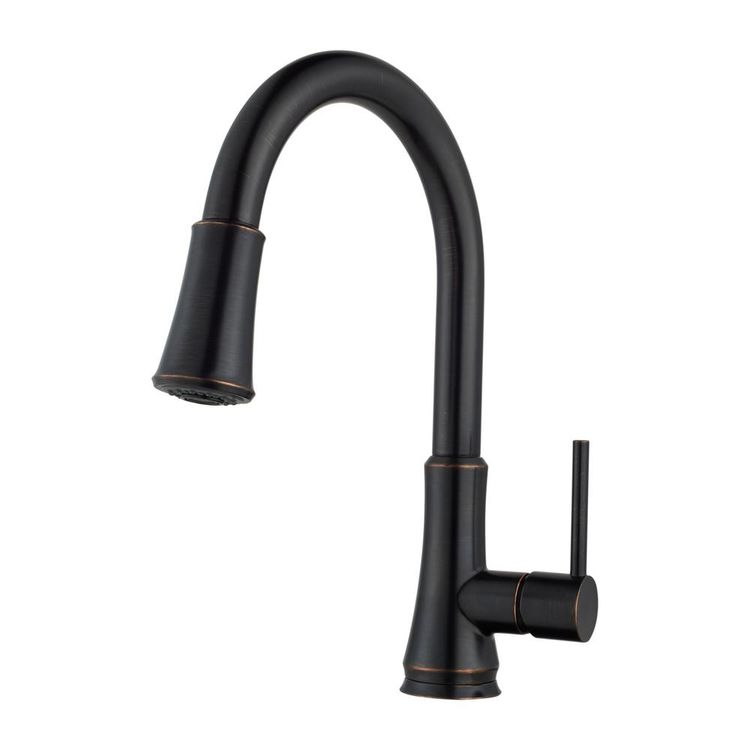 Pfister Pfirst Single-Handle Pull-Down Kitchen Faucet, 1.8 GPM, Pfast Connect, Pforever Seal, Tuscan Bronze - G529-PF2Y