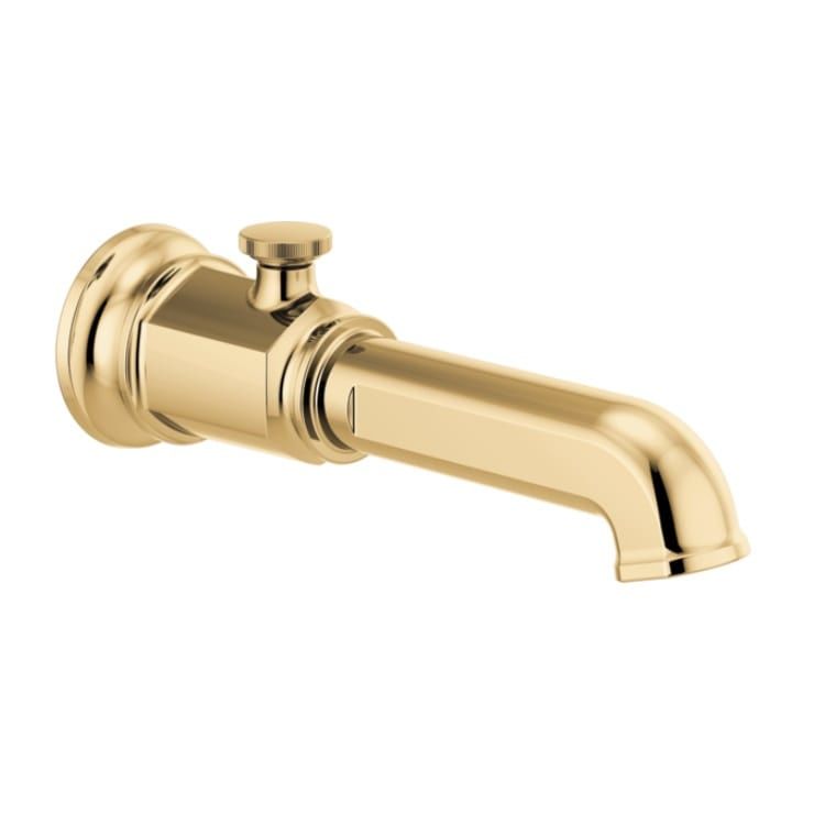 Brizo Invari Wall Mounted Diverter Tub Spout, Solid Brass, 1/2" Connection Size, Brilliance Polished Gold - RP100327PG