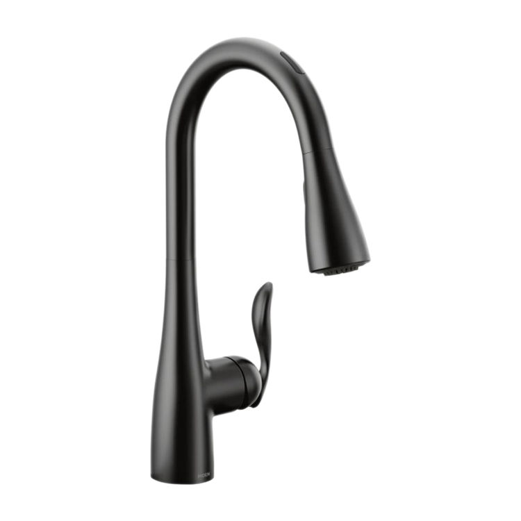 Moen Arbor Smart Single Handle High Arc Pull-Down Kitchen Faucet, Matte Black - 7594EVBL