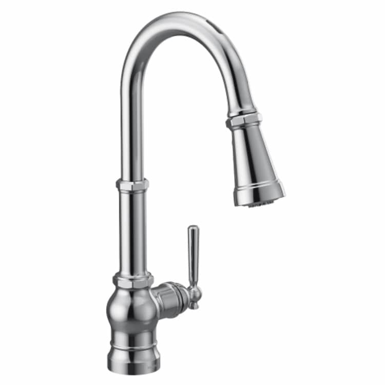 Moen Paterson Smart Single-Handle Pull-Down Kitchen Faucet, Chrome - S72003EVC 