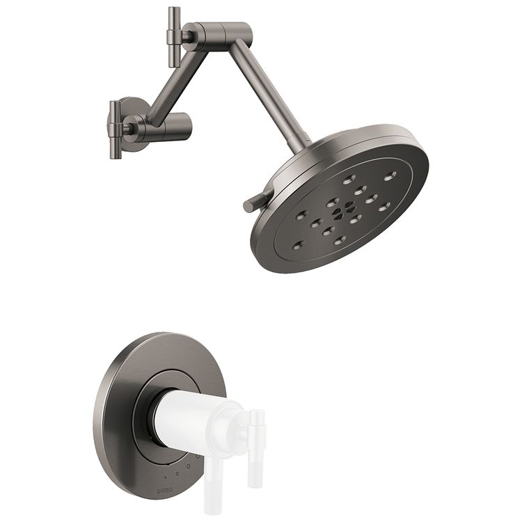 Brizo Litze TempAssure Thermostatic Shower Faucet with Multi-Function Showerhead, Less Handles, 1.75 GPM, Brilliance Luxe Steel - T60235-SLLHP