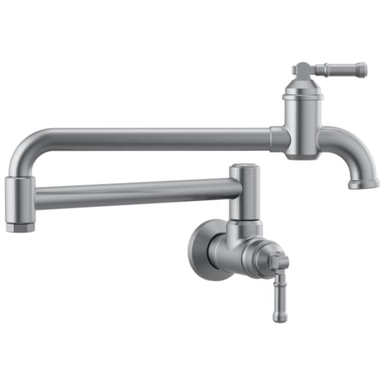 Delta Broderick Wall-Mount Pot Filler Facet, Arctic Stainless - 1190LFL-AR