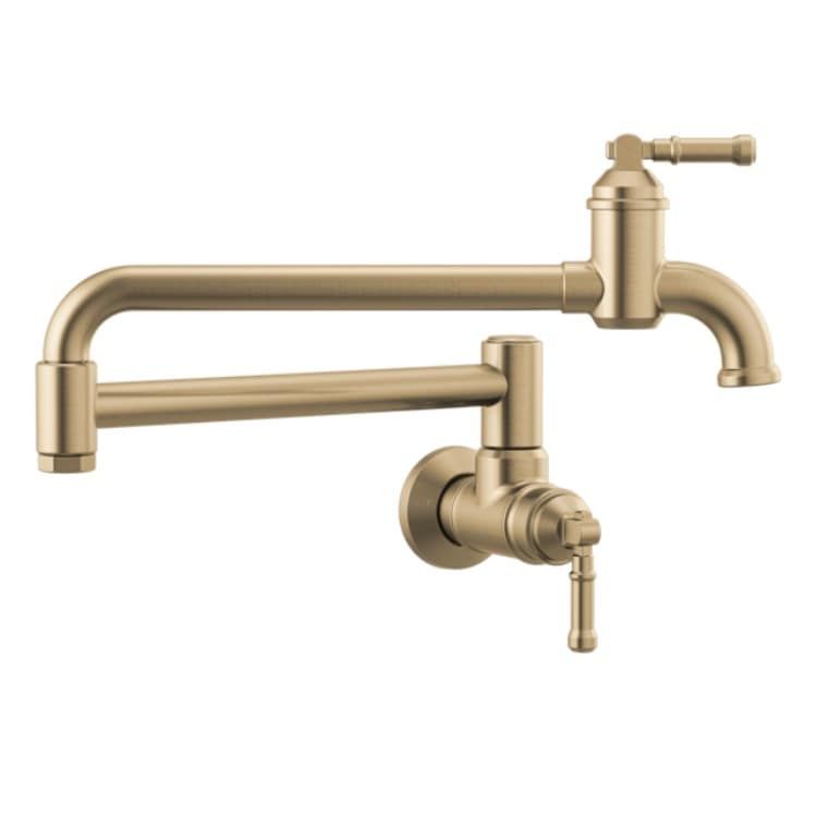 Delta Broderick Wall-Mount Pot Filler Faucet, Champagne Bronze - 1190LFL-CZ