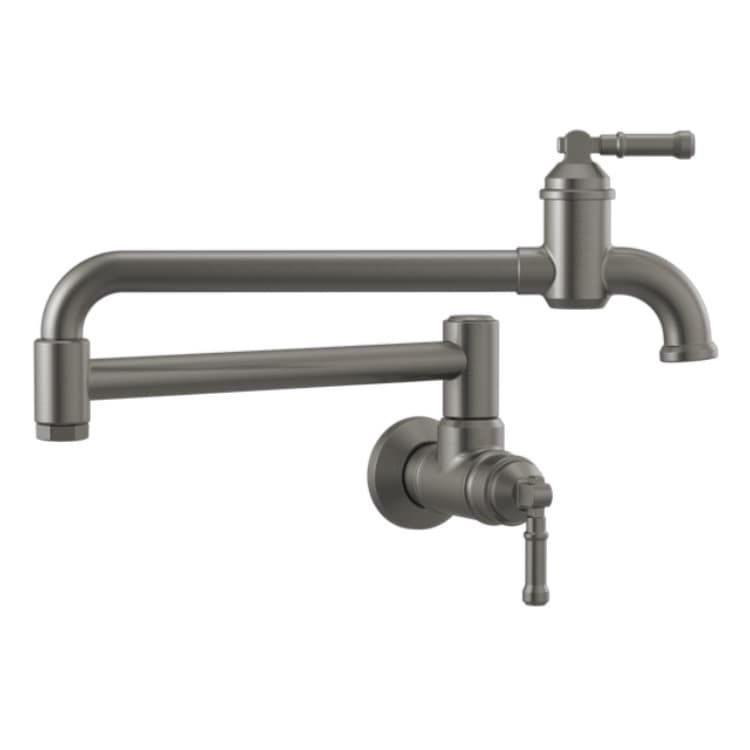 Delta Broderick Wall-Mount Pot Filler Faucet, Black Stainless - 1190LFL-KS