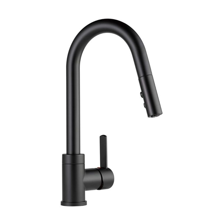 Peerless Precept Matte Black Single Handle Deck Mount Kitchen Faucet, 1.5 GPM, ADA, Low Lead Certified - P188152LF-BL