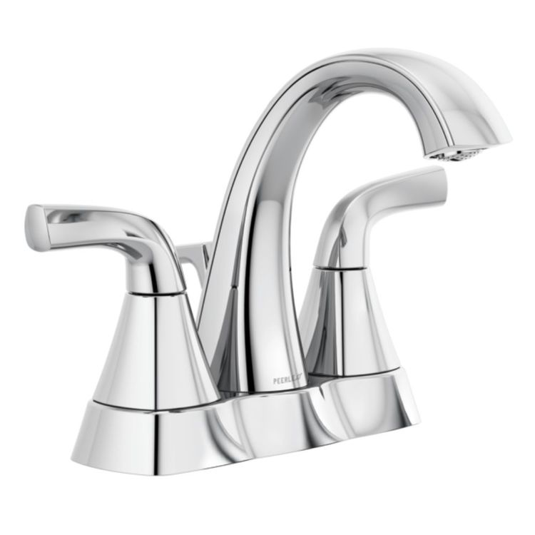 Peerless Parkwood Centerset High-Arc Bathroom Faucet with 50/50 Pop-Up Drain, Two-Handle, 1.0 GPM, Lever Handle, ADA, WaterSense, Chrome - P2635LF