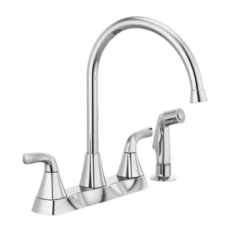 Peerless Parkwood Chrome Two-Handle Kitchen Faucet with Side Spray, Swivel Spout, ADA, 1.5 GPM - P2835LF