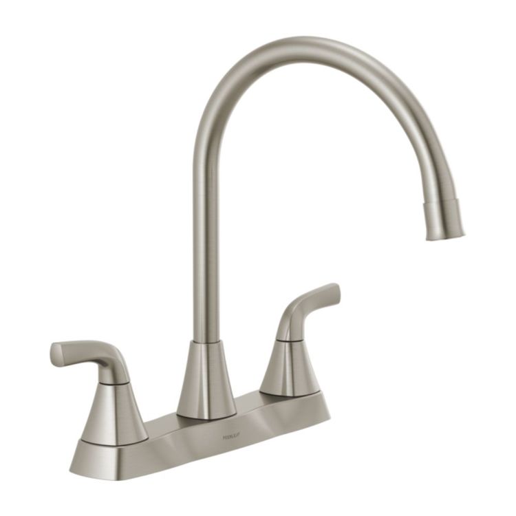 Peerless Parkwood Stainless Two-Handle Deck Mount Kitchen Faucet, 1.5 GPM, ADA, Low-Lead Certified - P2935LF-SS