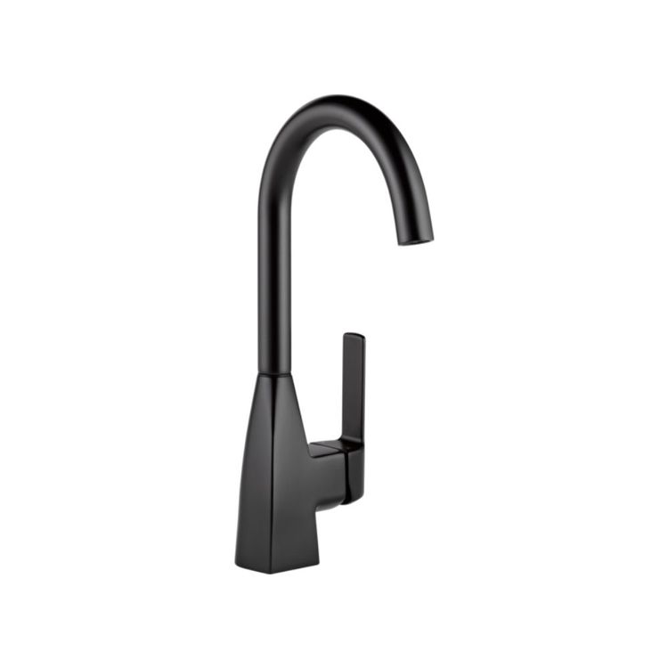 Peerless Xander Matte Black Single-Handle Bar Faucet with Swivel Spout, ADA Lever Handle, 1.5 GPM - P1819LF-BL