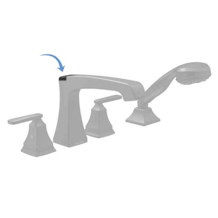Delta RP77860BL Ashlyn Lift Rod & Finial for Diverter, Matte Black