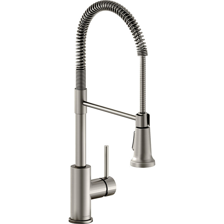Elkay Avado Single Handle Kitchen Faucet w/ Semi-Professional Spout, Lustrous Steel - LKAV2061LS
