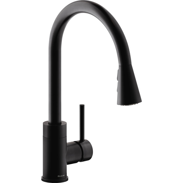 Elkay Avado Single Handle Pull-Down Kitchen Faucet, Forward Only Lever, Matte Black - LKAV3031MB 