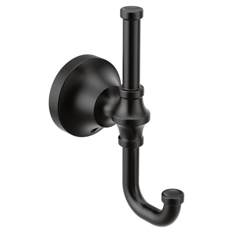 Moen YB0503BL Colinet Double Robe Hook - Matte Black